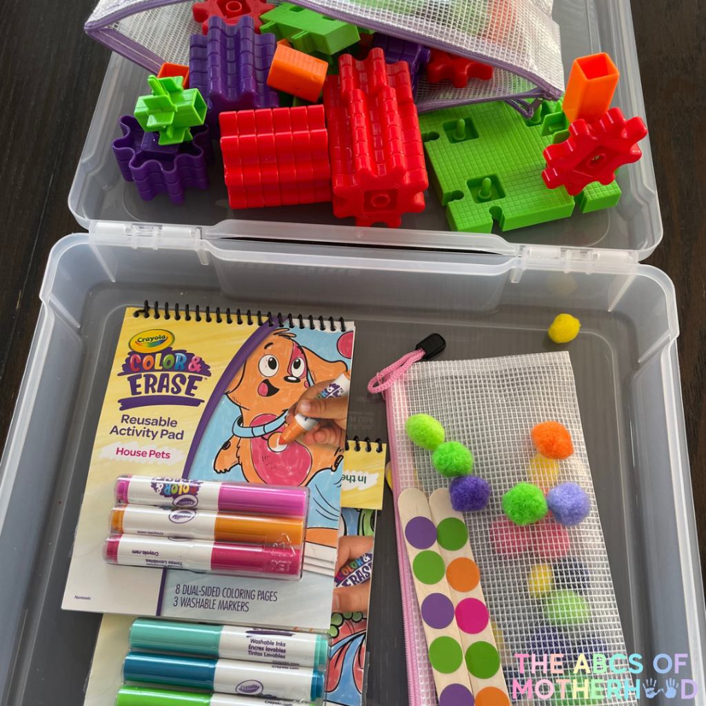 ABC Rescue Bins: 6 Easy Toddler Busy Bin Ideas - Raised On Read-Alouds